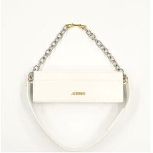 JACQUEMUS Le Ciuciu Leather White Shoulder Bag